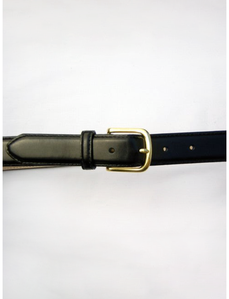Traditional Unisex Black Belt w/Gold Buckle