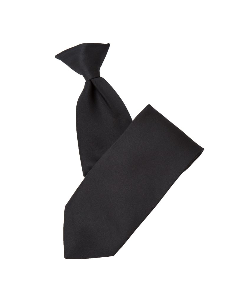 Clip-On Black Tie