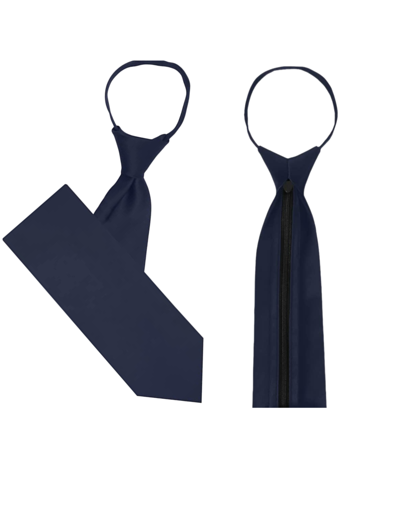 Zipper Sharkskin Blue Tie