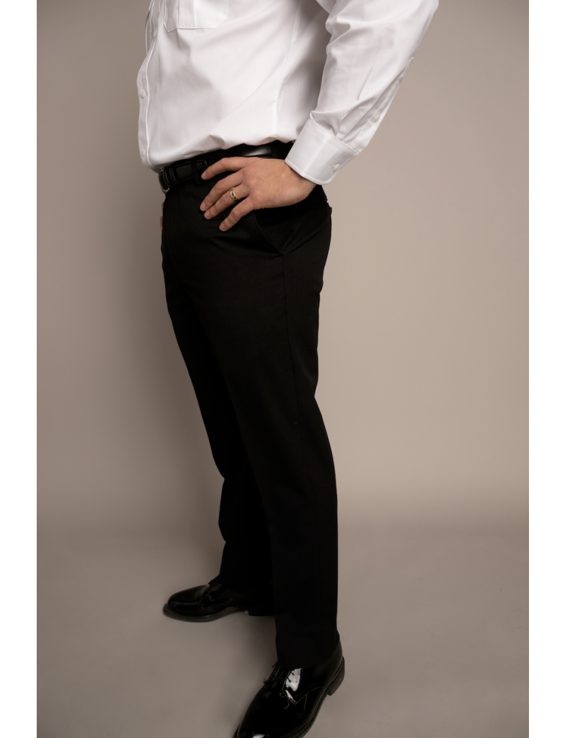 Cody Flat Front Slim Fit Sharkskin Midnight Blue Pants