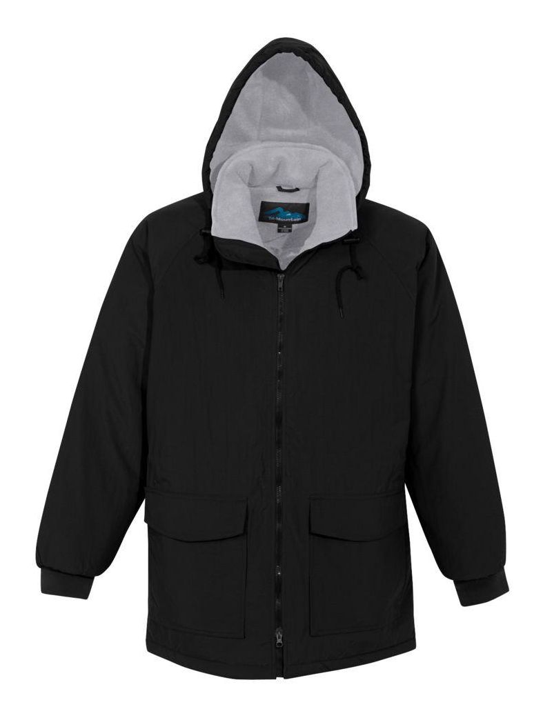 Fleece/Nylon Shell Black Parka