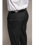 Austin Flat Front Regular Fit Tropical Jet Black Pants