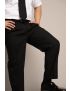 Bryce Pleated Relaxed Fit Sharkskin Jet Black Pants