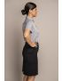 Straight Tropical Black Skirt w/Pocket