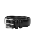 Classic Unisex Black Belt w/Silver Buckle