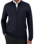 Unisex Mockneck Zip-Up Navy Cardigan
