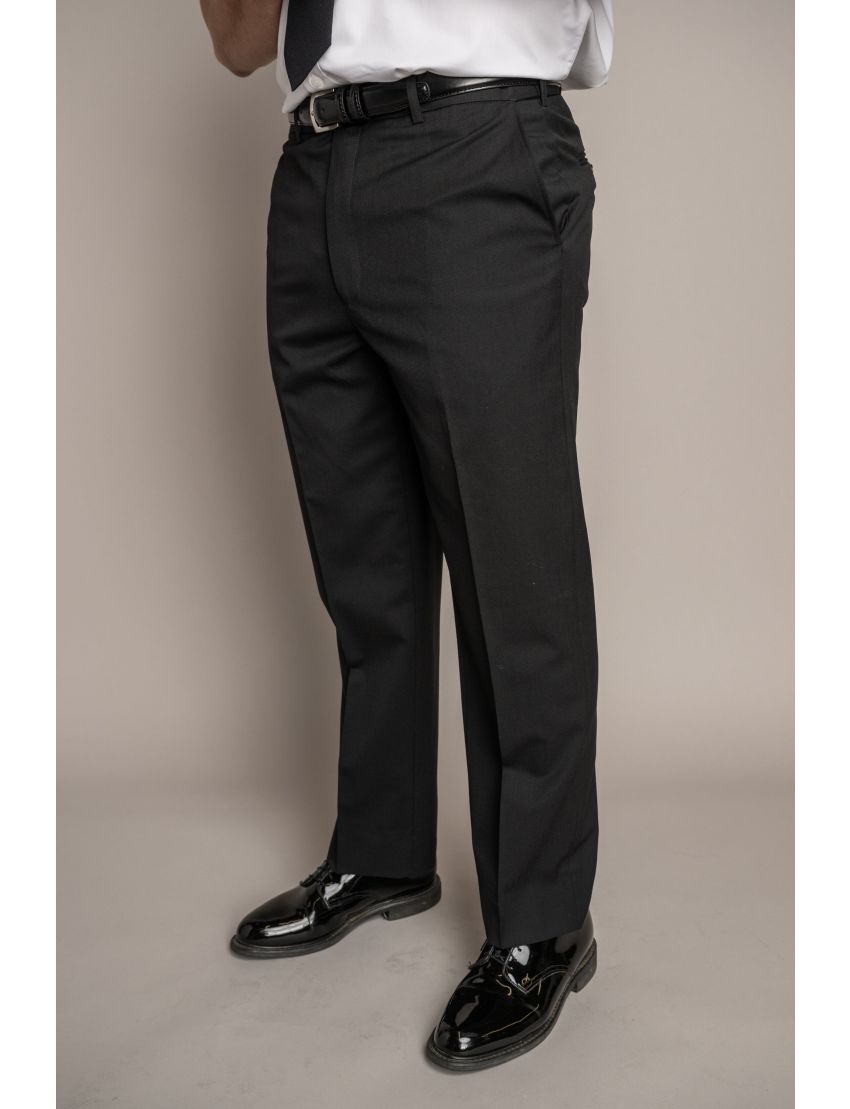 Austin Flat Front Regular Fit Sharkskin Gunsmoke Pants