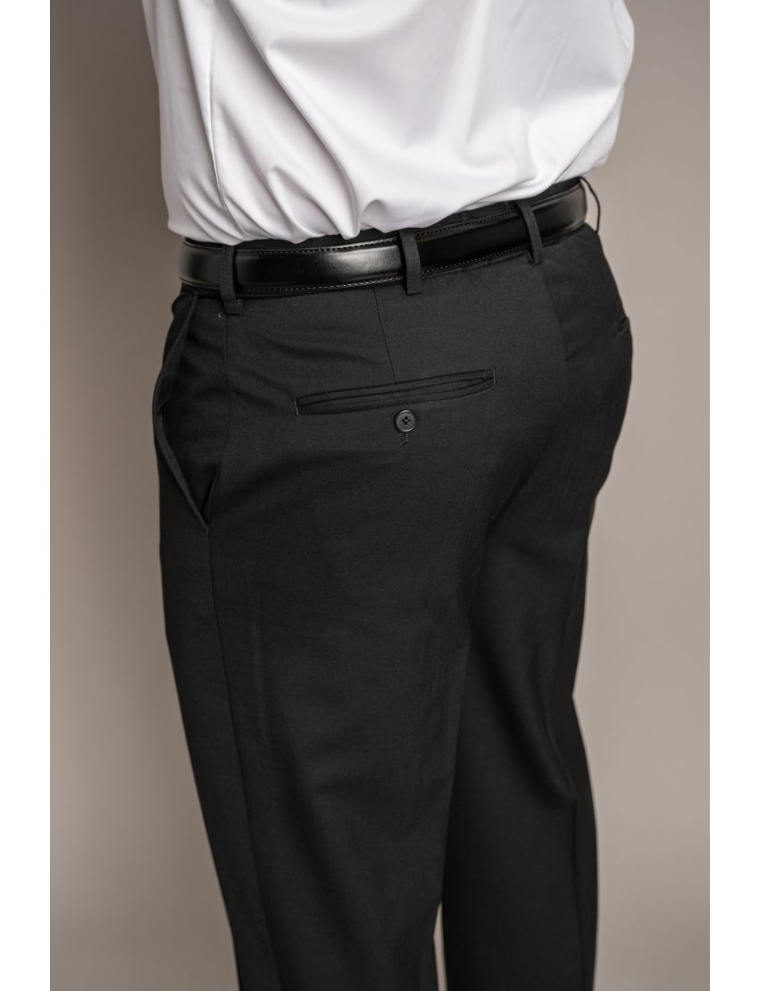 Austin Flat Front Regular Fit Sharkskin Gunsmoke Pants