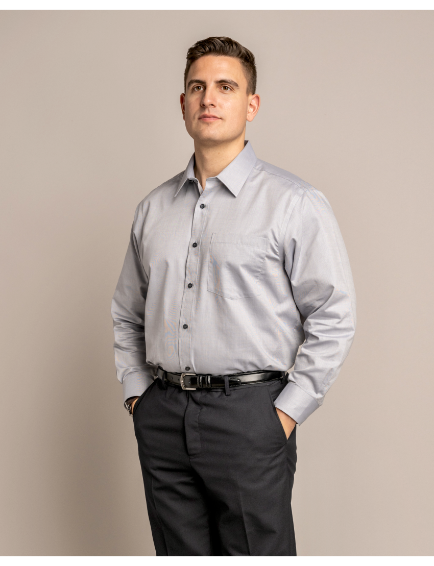 William Long Sleeve Silver Shirt