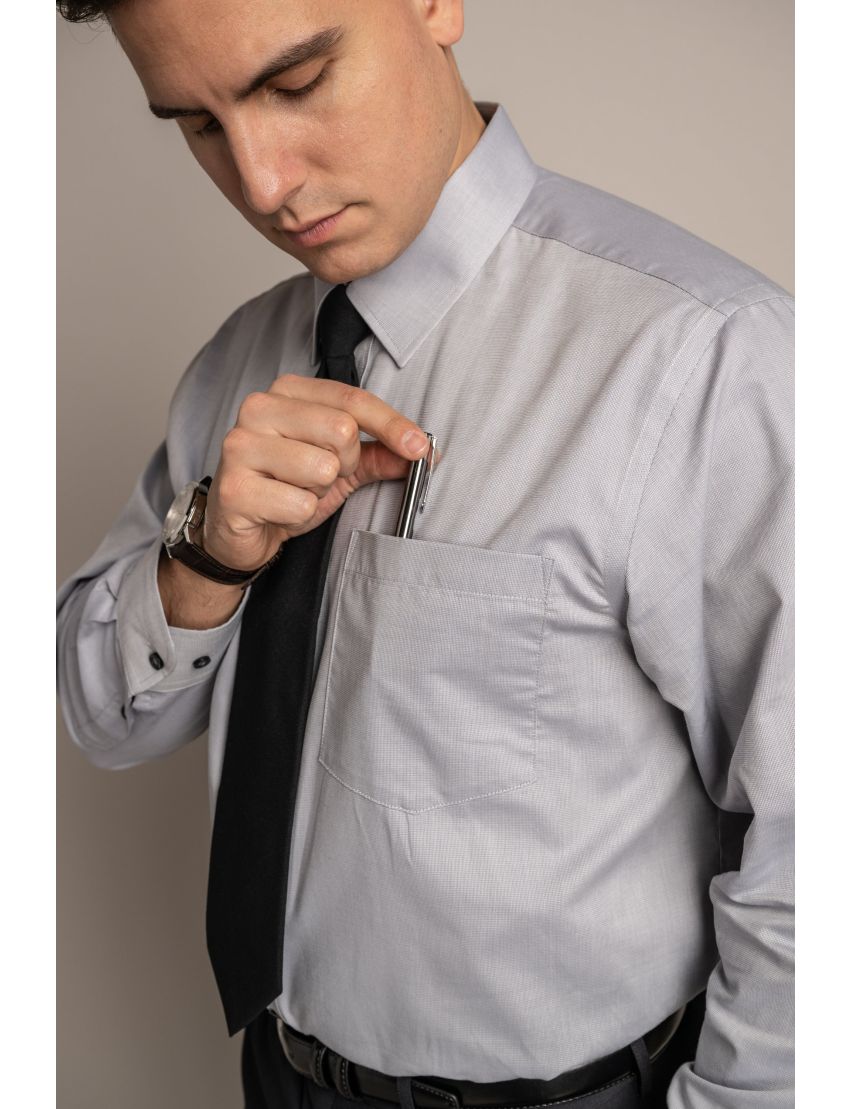 William Long Sleeve Silver Shirt