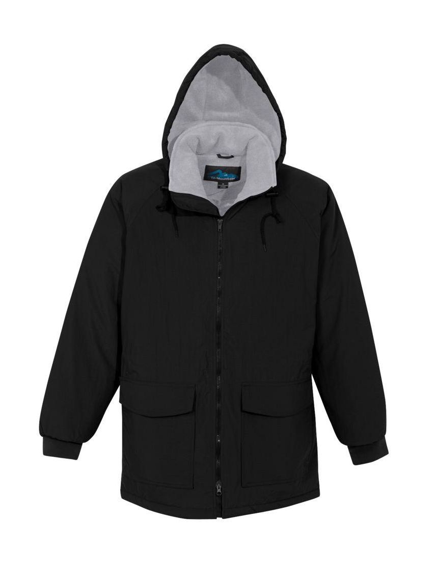 Fleece/Nylon Shell Black Parka