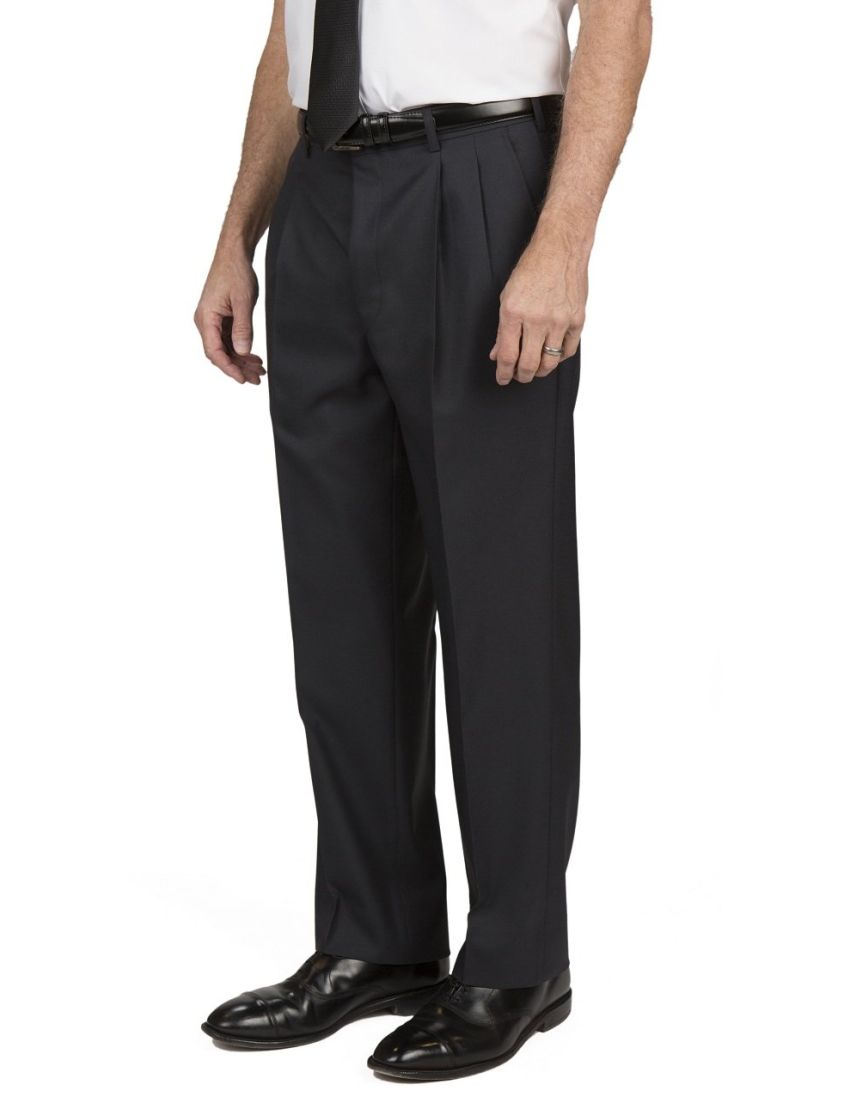 Bryce Pleated Relaxed Fit Tropical Midnight Blue Pants