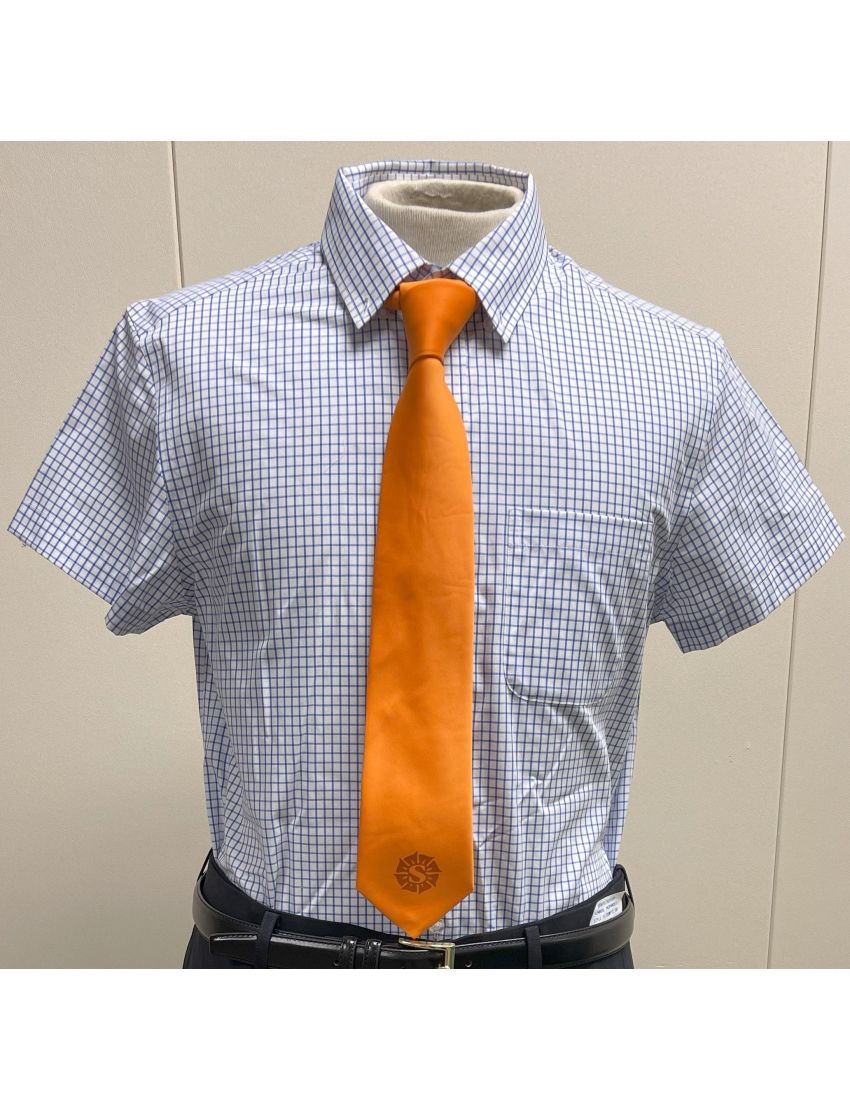 Male Egyptian Blue Check Short Sleeve Shirt