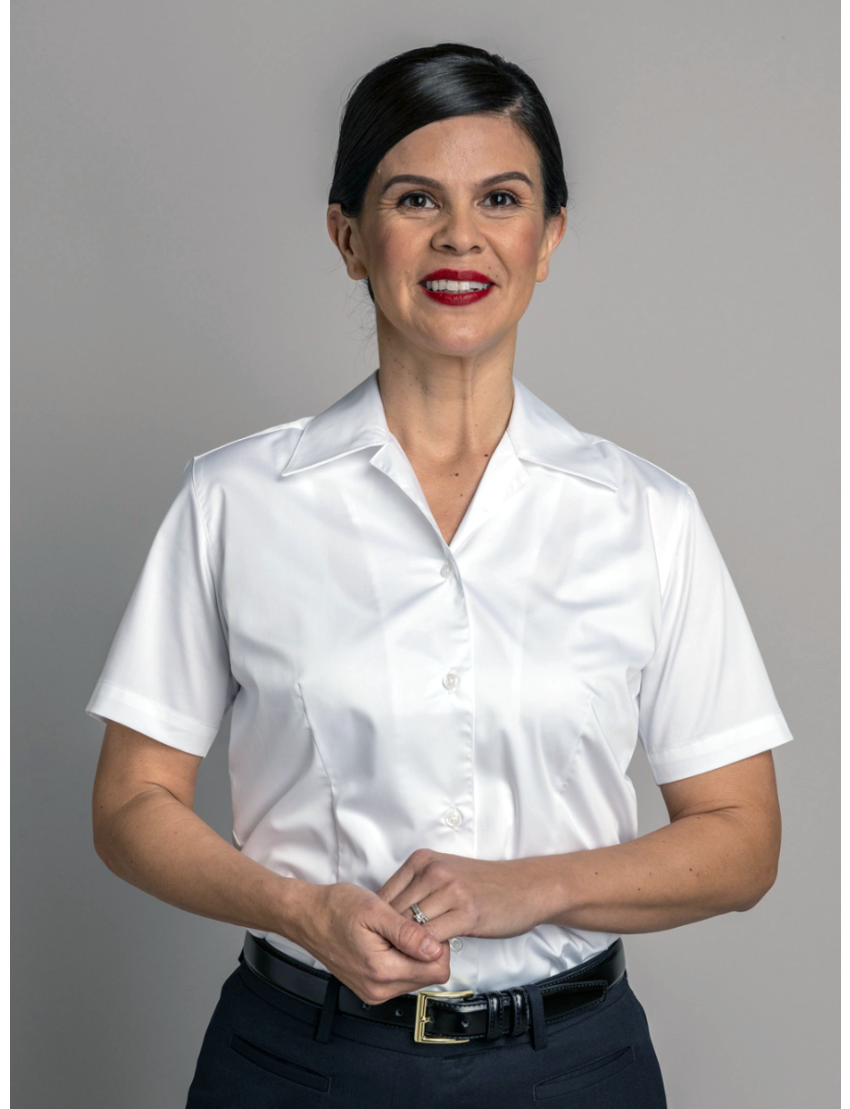 Anne V-Neck Short Sleeve Bamboo Shirt