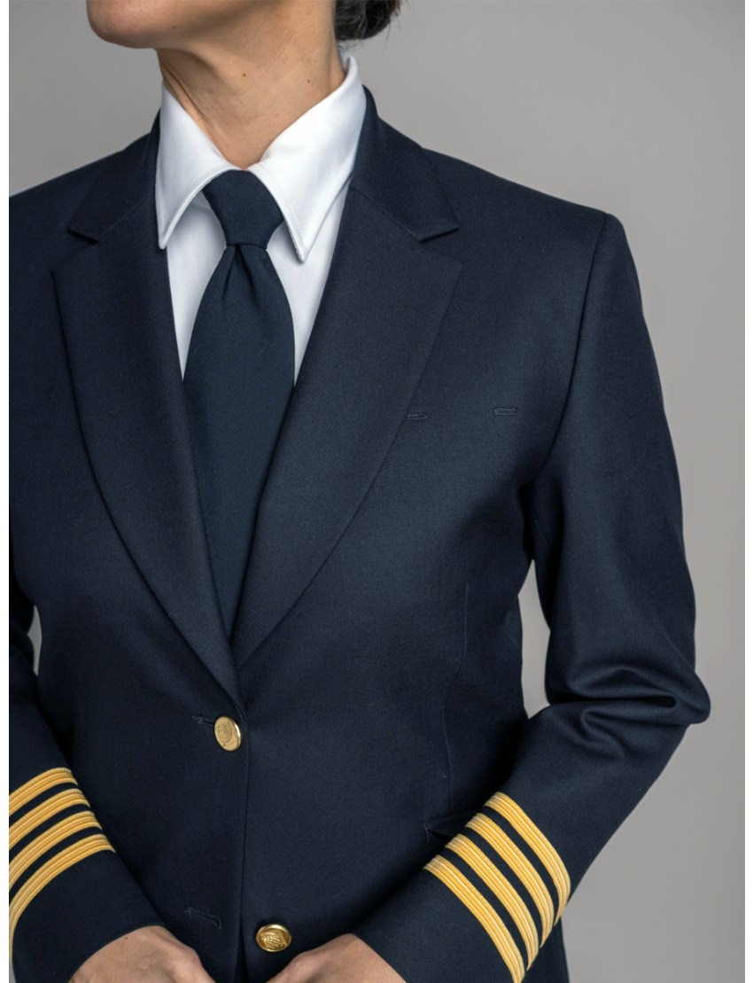 Delaney Sharkskin Midnight Blue Jacket