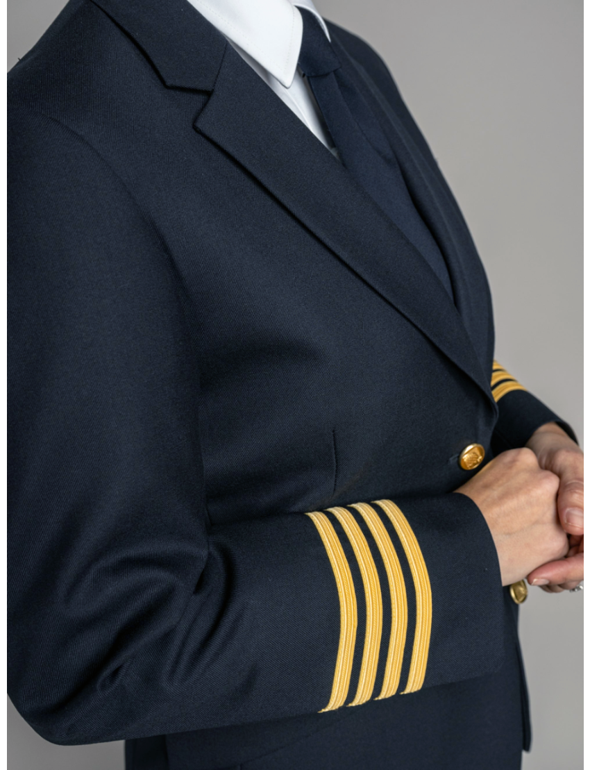 Delaney Sharkskin Midnight Blue Jacket