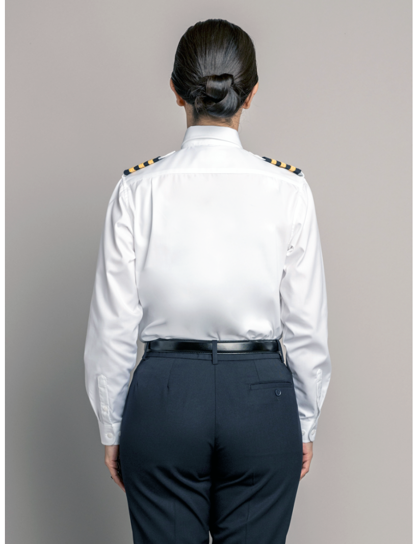 Jayne Open Pocket Long Sleeve Shirt w/Eyelet