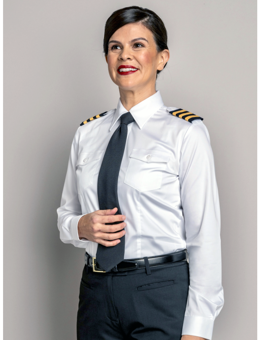 Stephanie Flap Pocket Tapered Long Sleeve Bamboo Shirt w/Eye