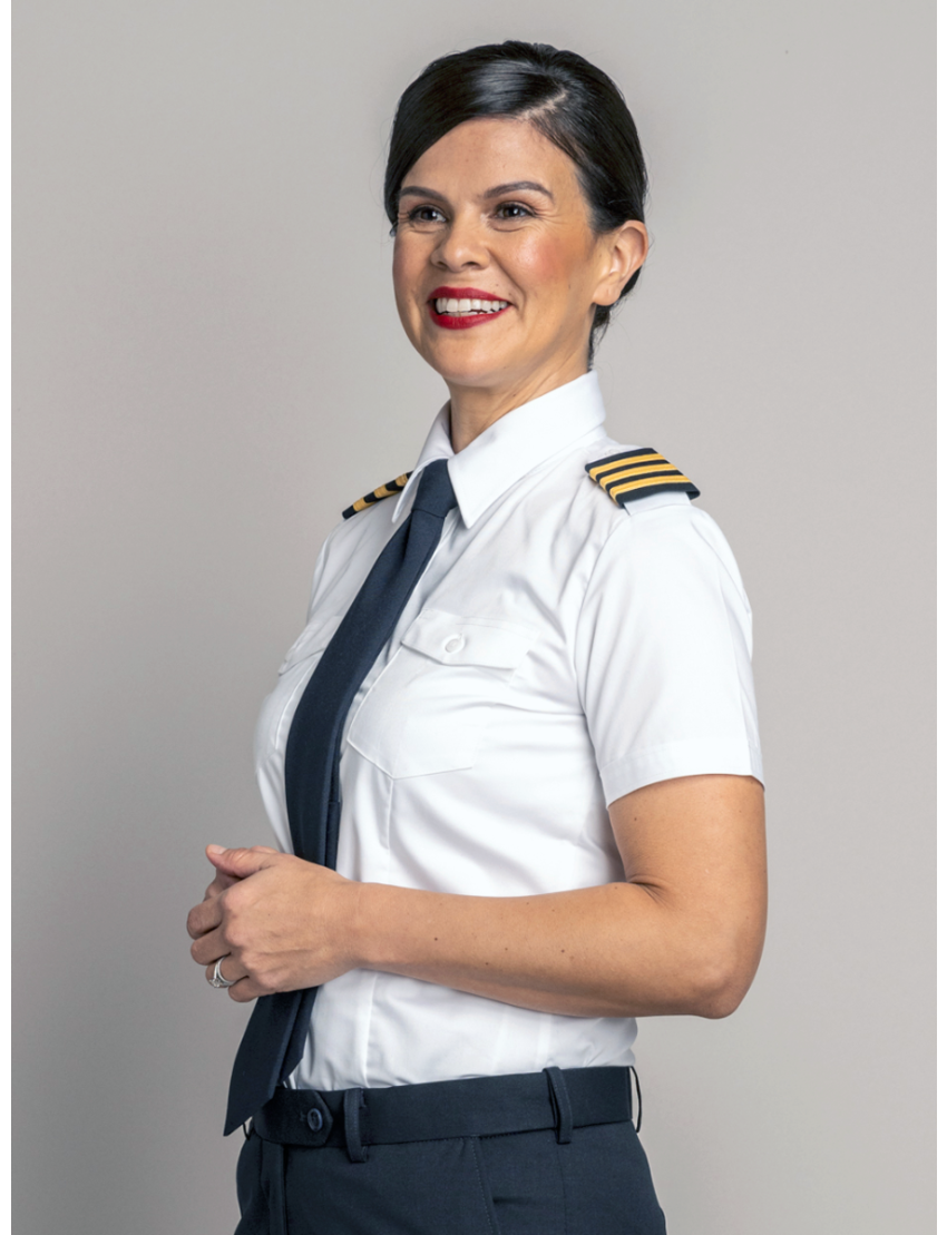 Stephanie Flap Pocket Tapered Short Sleeve Bamboo Shirt w/Eye