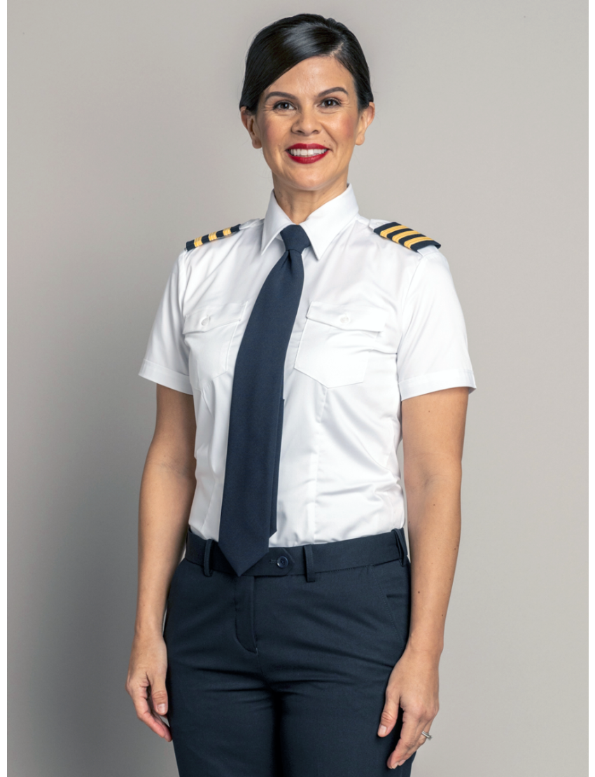 Stephanie Flap Pocket Tapered Short Sleeve Bamboo Shirt w/Eye