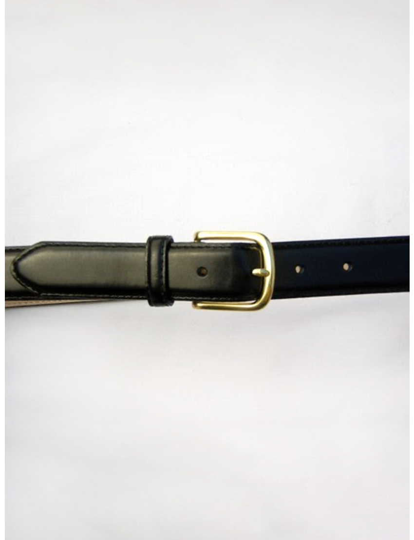 Traditional Unisex Black Belt w/Gold Buckle