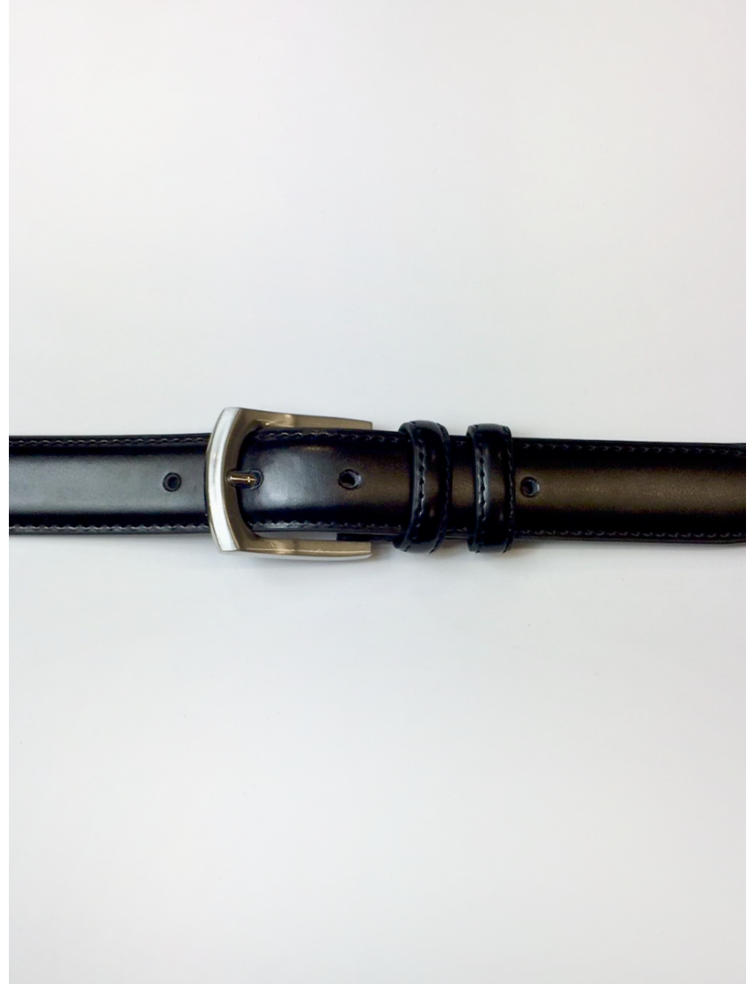 Traditional Unisex Black Belt w/Gold Buckle