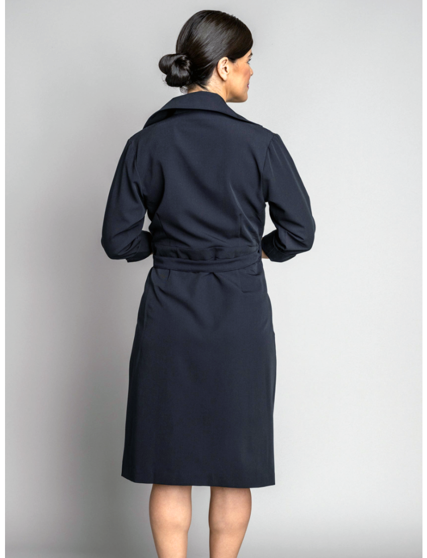 Whitney Wrap Around Navy Dress